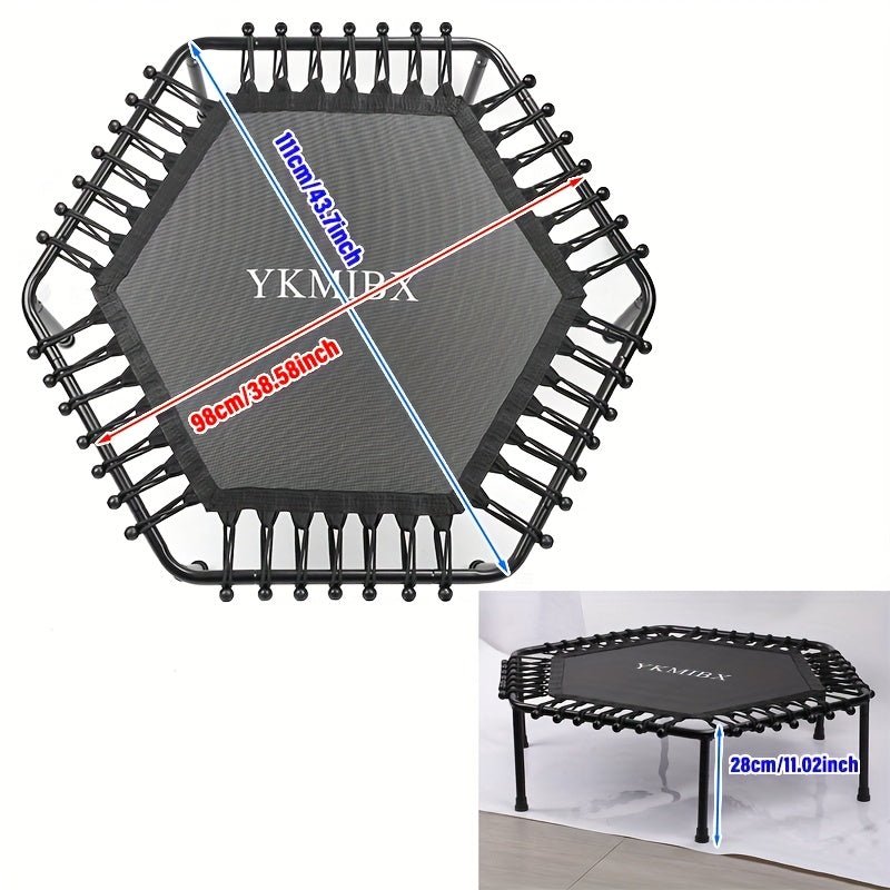 Hexagonal Fitness Trampoline Quiet Bounce Home Gym - Safe & Secure Health & Fitness