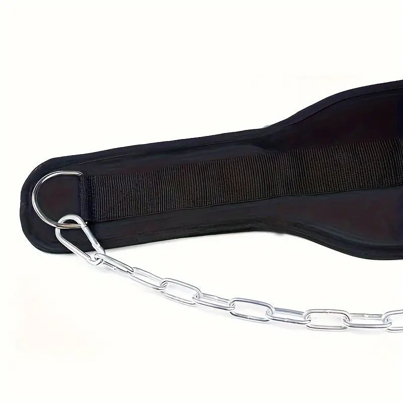 1pc Fitness Weighted Belt with Chain - Black - Safe & Secure Health & Fitness