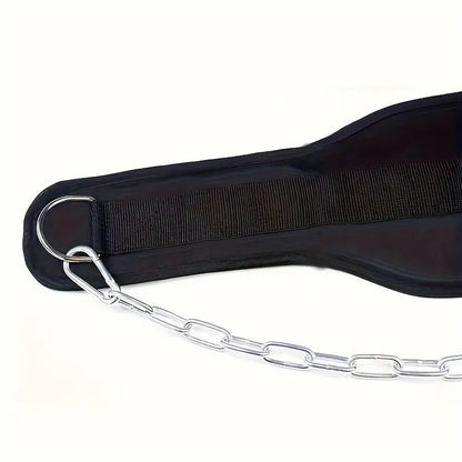 1pc Fitness Weighted Belt with Chain - Black - Safe & Secure Health & Fitness