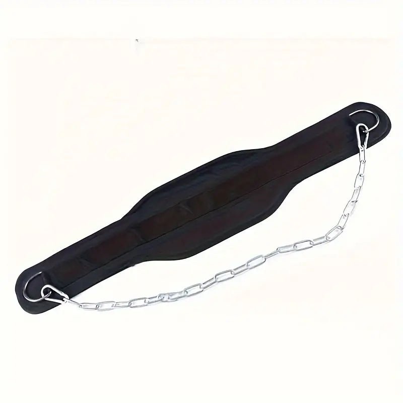 1pc Fitness Weighted Belt with Chain - Black - Safe & Secure Health & Fitness