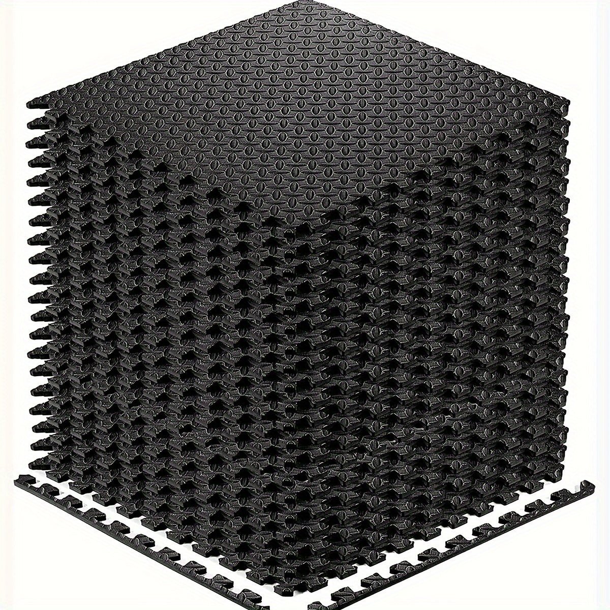 Interlocking Black EVA Fitness Mats Set (20pcs) - Safe & Secure Health & Fitness