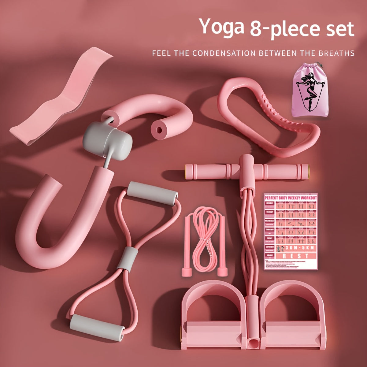 Yoga Pilates Fitness Set with Accessories (8pcs)-1