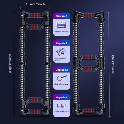 Versatile Fitness Push Bar & Chest Expander(Black) - Safe & Secure Health & Fitness
