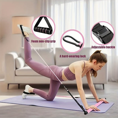 Pilates Stick Resistance Belt Fitness Set (14pcs) - Safe & Secure Health & Fitness