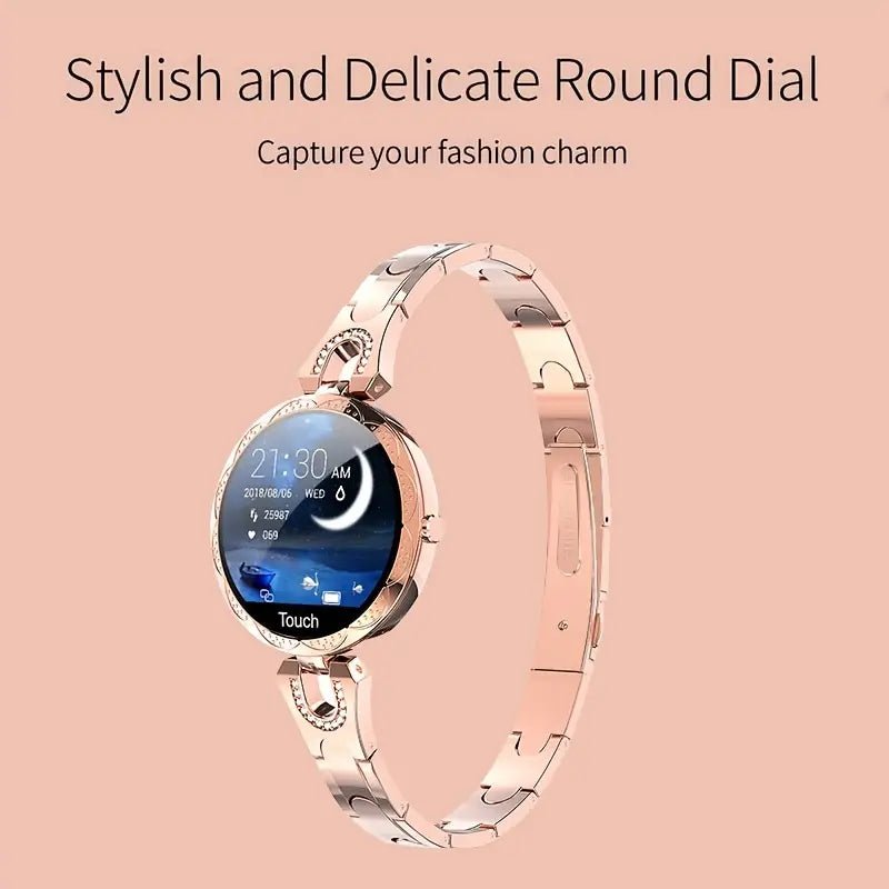 Rose Golden Women's Smartwatch - Health, Fitness, Sleep Tracker - Safe & Secure Health & Fitness