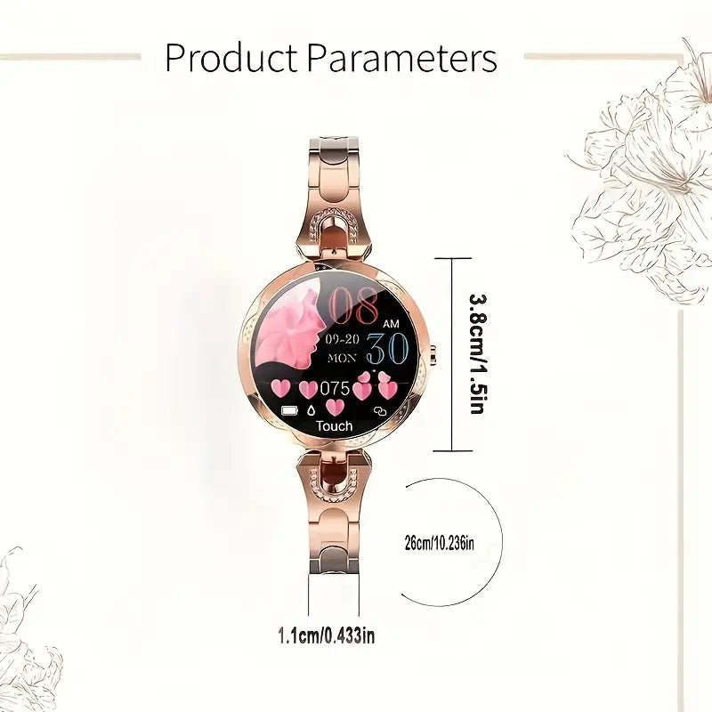 Rose Golden Women's Smartwatch - Health, Fitness, Sleep Tracker - Safe & Secure Health & Fitness