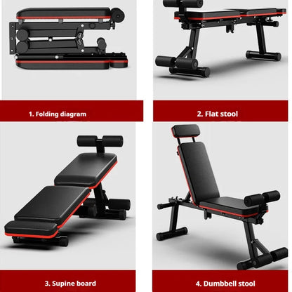 Multifunctional Folding Fitness Bench Stool-4