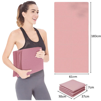 Foldable TPE Yoga Mat for Fitness & Pilates-1