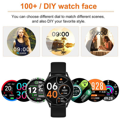 Smart Watch Fitness Tracker with Heart Rate Blood Oxygen Blood Pressure Sleep Monitor 100 Sports Modes Step Calorie Counter Activity Health Trackers IP68 Waterproof - Safe & Secure Health & Fitness