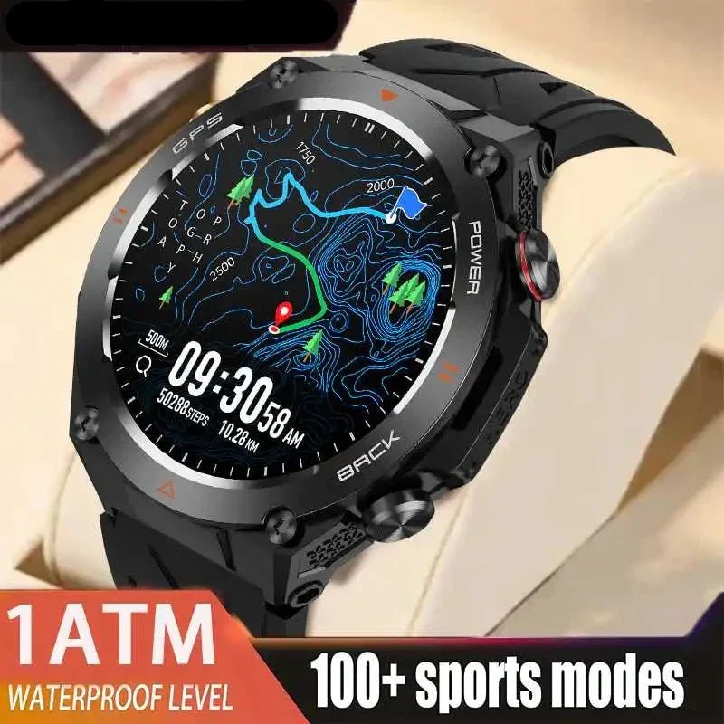 Men's Smart Fitness Watch Bluetooth Call (Black) - Safe & Secure Health & Fitness