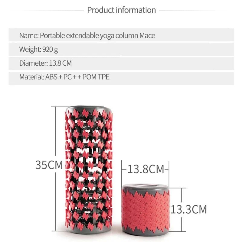 Roller Yoga Foam Massage Fitness (Red) - Safe & Secure Health & Fitness