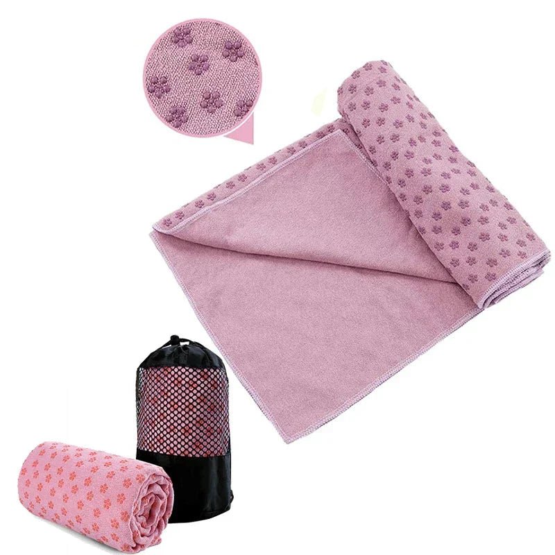 Non - Slip Portable Yoga Towel & Fitness Mat - Safe & Secure Health & Fitness
