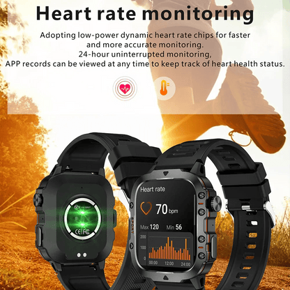 Smart Watch Fitness Bluetooth Call Waterproof (Black) - Safe & Secure Health & Fitness