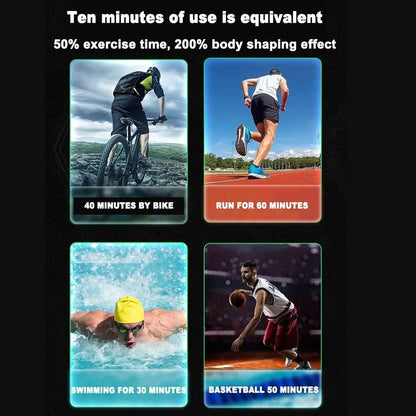 Abdominal Muscle Trainer EMS Fitness Belt Blue - Safe & Secure Health & Fitness