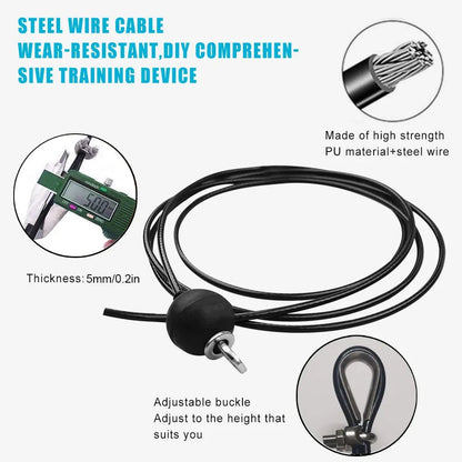 Fitness Pulley Cable Machine System Black - Safe & Secure Health & Fitness