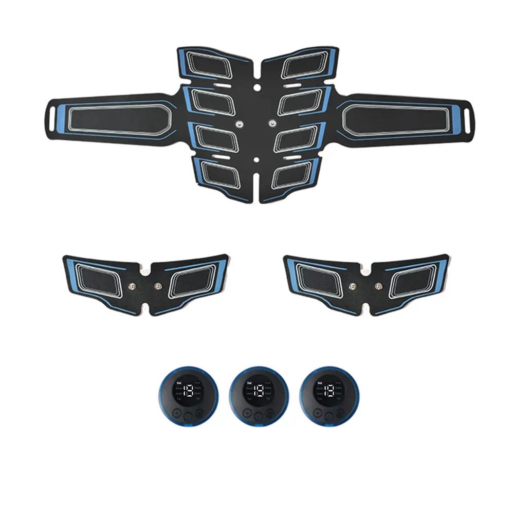 Abdominal Muscle Trainer EMS Fitness Belt Blue - Safe & Secure Health & Fitness