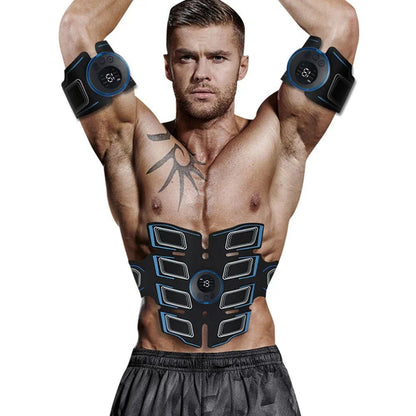 Abdominal Muscle Trainer EMS Fitness Belt Blue - Safe & Secure Health & Fitness
