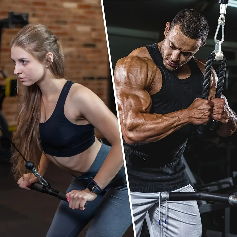 Nine-Piece Pulley Fitness Accessories Kit Black-3