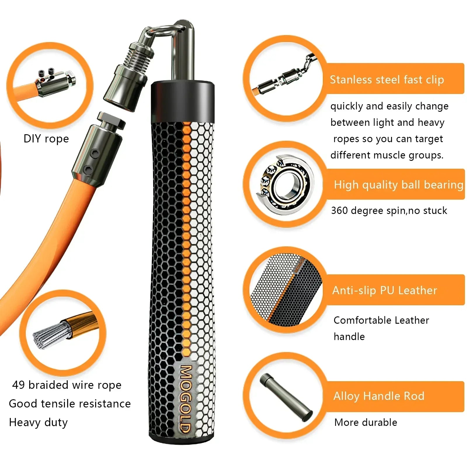 Weighted Jump Rope for Fitness and Boxing-2