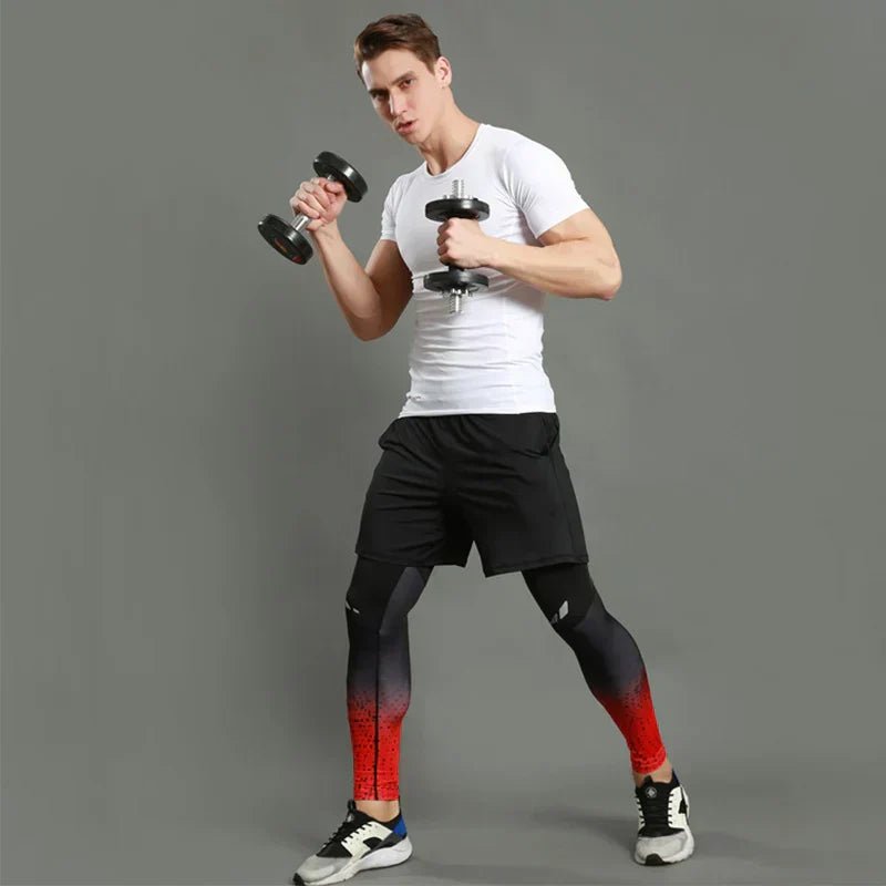 Men's Quick - Dry Compression Running & Fitness Leggings - Safe & Secure Health & Fitness