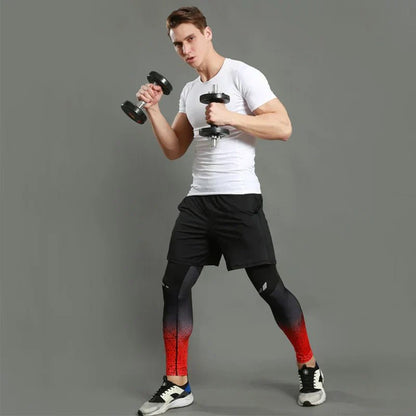 Men's Quick - Dry Compression Running & Fitness Leggings - Safe & Secure Health & Fitness