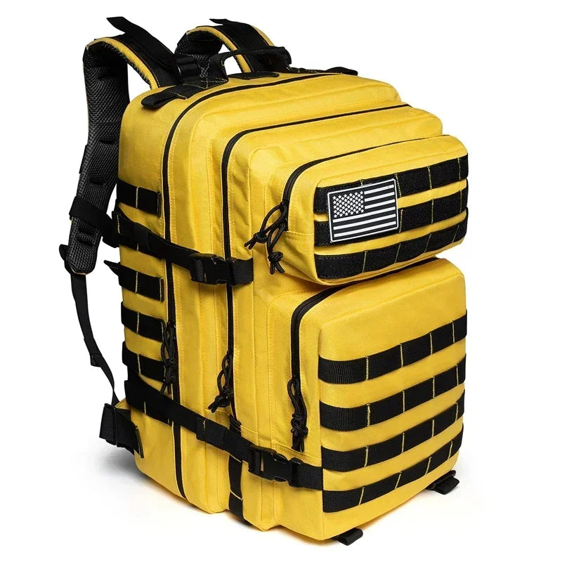 45L Tactical Fitness Backpack Molle Rucksack Yellow-2