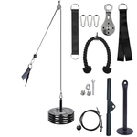 Fitness Pulley Cable Machine System Black - Safe & Secure Health & Fitness