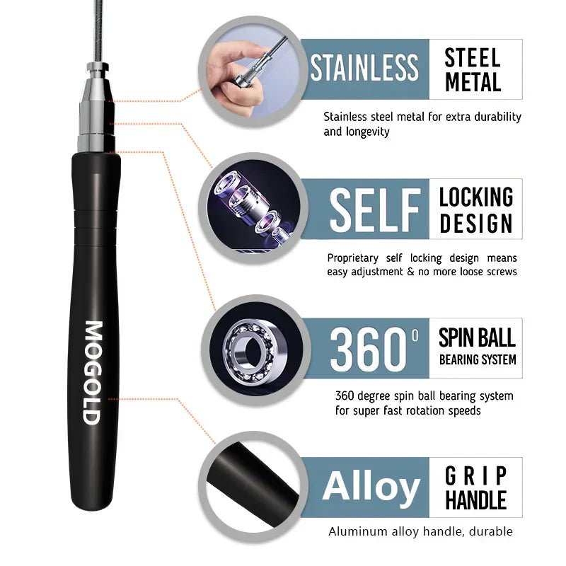 Professional Speed Jump Rope for Gym Fitness - Safe & Secure Health & Fitness