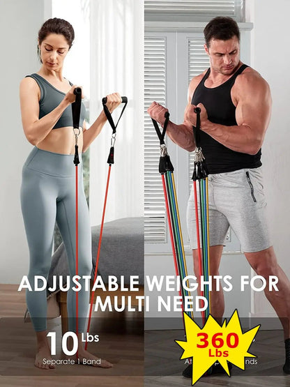 Resistance Bands for Yoga & Fitness Training - Safe & Secure Health & Fitness