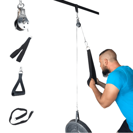 Fitness DIY Pulley Cable Machine Attachment System - Safe & Secure Health & Fitness