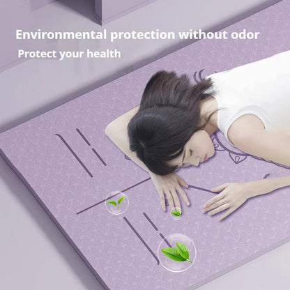 Anti - Slip Yoga Mat for Home Fitness - Safe & Secure Health & Fitness