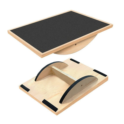 Wooden Balance Fitness Board for Adults - Safe & Secure Health & Fitness
