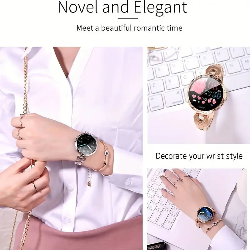 Rose Golden Women's Smartwatch - Health, Fitness, Sleep Tracker - Safe & Secure Health & Fitness
