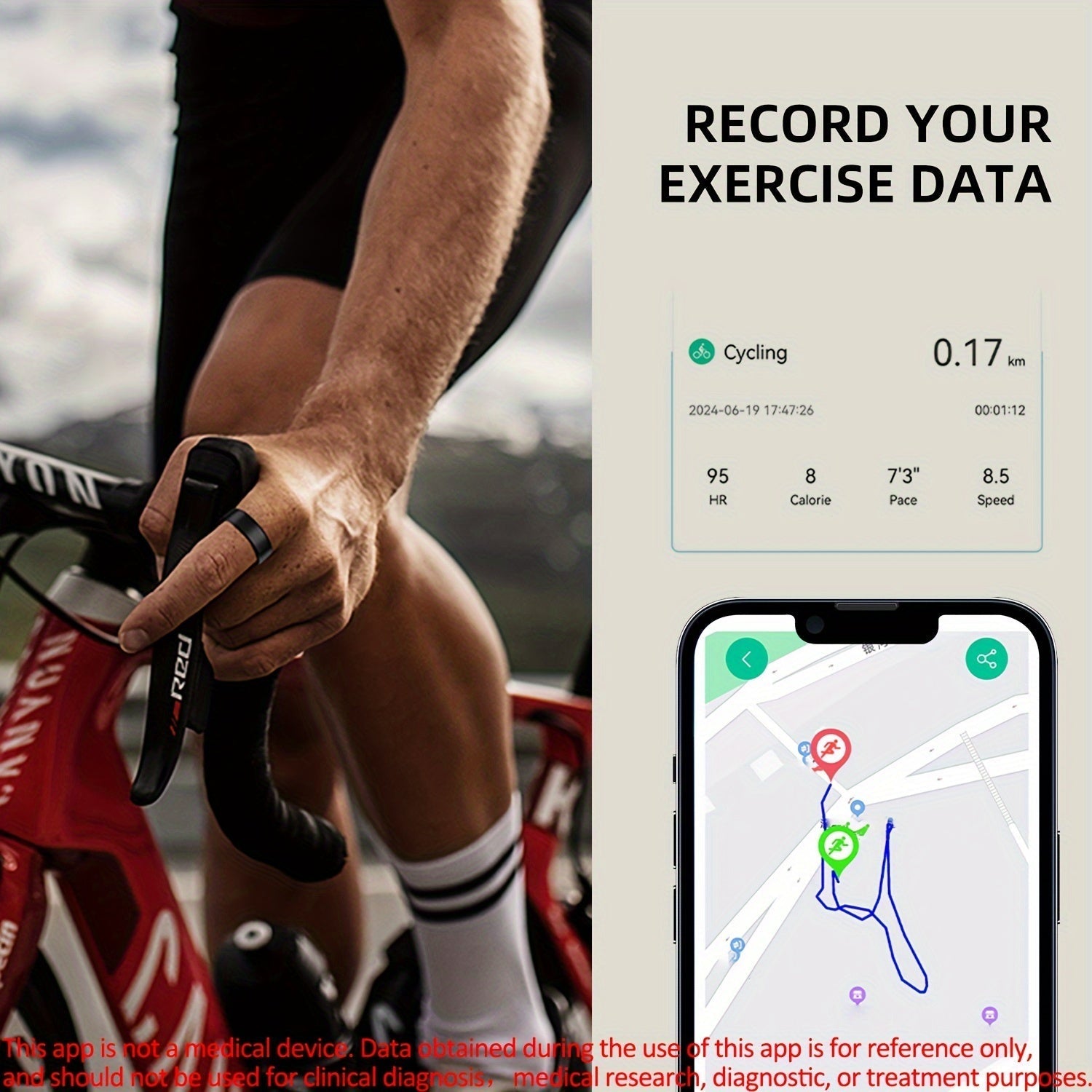 Smart Fitness Ring with Charging Case - Gold - Safe & Secure Health & Fitness