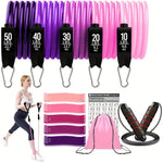 17pcs Fitness Resistance Bands Set – Medium Tension - Safe & Secure Health & Fitness