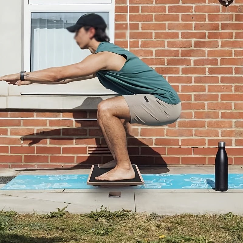 Wooden Balance Fitness Board for Adults - Safe & Secure Health & Fitness