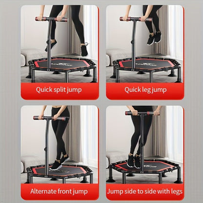 Indoor Fitness Trampoline with Handrail - Safe & Secure Health & Fitness