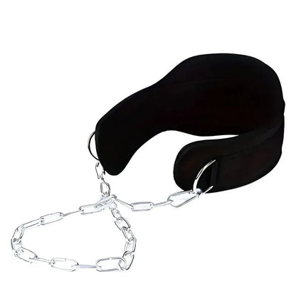 1pc Fitness Weighted Belt with Chain - Black - Safe & Secure Health & Fitness