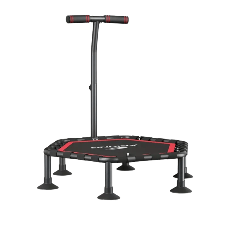 Indoor Fitness Trampoline with Handrail - Safe & Secure Health & Fitness